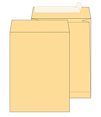 Почтовый пакет с боковым расширением LARGEPACK Е4 (300x400 мм), стрип крафт