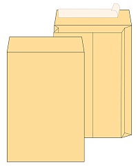 Почтовый пакет объемный EXTRAPACK В4 (250x353x40 мм), стрип крафт