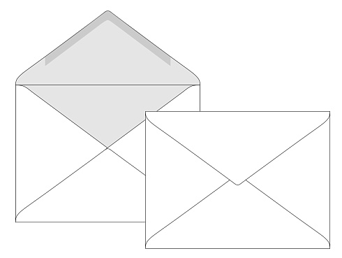 Конверт 290x390 OBERPOST, декстрин, треугольный клапан в точку